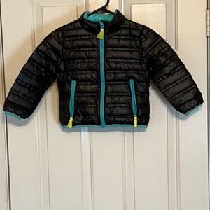 Cat & Jack Kids Black and Blue Puffer Jacket